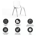 thumbnail image 2 of HERCULES Series 880 lb. Capacity Green Plastic Stack Chair with Titanium Frame, 2 of 9