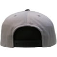 thumbnail image 3 of Solid Cotton Snapback Flat Brim Baseball Cap Adjustable Classic 6 Panel Hat, 3 of 3