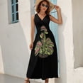 thumbnail image 5 of Venus Fly Trap Tshirt Carnivorous Plant Sleeveless Dress Dresses Women Summer Evening Dresses Ladies Bohemia Long Dresses, 5 of 9