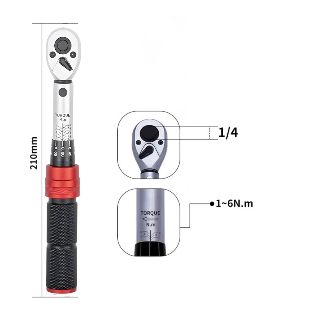 Torque Wrench for Bikes with Precise Tiny Adjustment and Sturdy Steel Accurate Torque Measurement