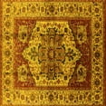 thumbnail image 1 of Ahgly Company Indoor Square Oriental Yellow Industrial Area Rugs, 4' Square, 1 of 4