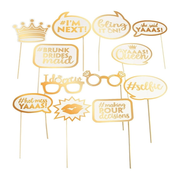 She Said Yaaas Photo Booth Props - Party Favors - 12 Pieces