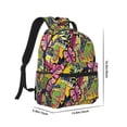 thumbnail image 2 of Yiaed Colrful Tropical Leaves Print School Backpack College Backpack Daypacks for Students High School Spacious and Durable Daypack for Work and Travel-One Size, 2 of 6