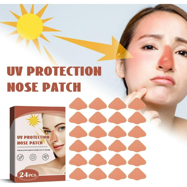 Protector solar facial, protector solar para la cara, apósito nasal para exteriores, tiras nasales para exteriores, protección nasal, protección solar para deportes de verano, tiras nasales de protecc