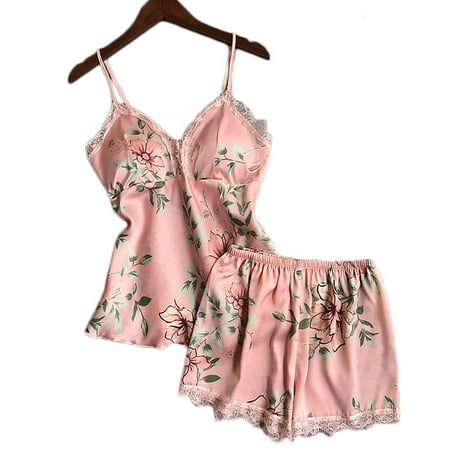 

Women s Silk Floral Sling Nightwear Underwear Robe Babydoll Sleepwear Sets