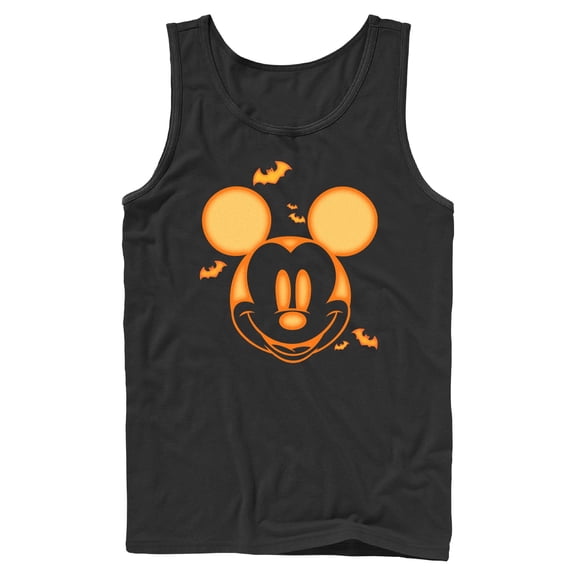 Mens Mickey & Friends Halloween Pumpkin Face Tank Top