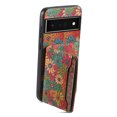 thumbnail image 2 of for Google Pixel 6 Pro Luxury Premium PU Leather + TPU Case with 3 Card Slots, Kickstand Back Case Floral Pattern Skin-Friendly Shock-resistance Cover for Google Pixel 6 Pro, Spring, 2 of 6