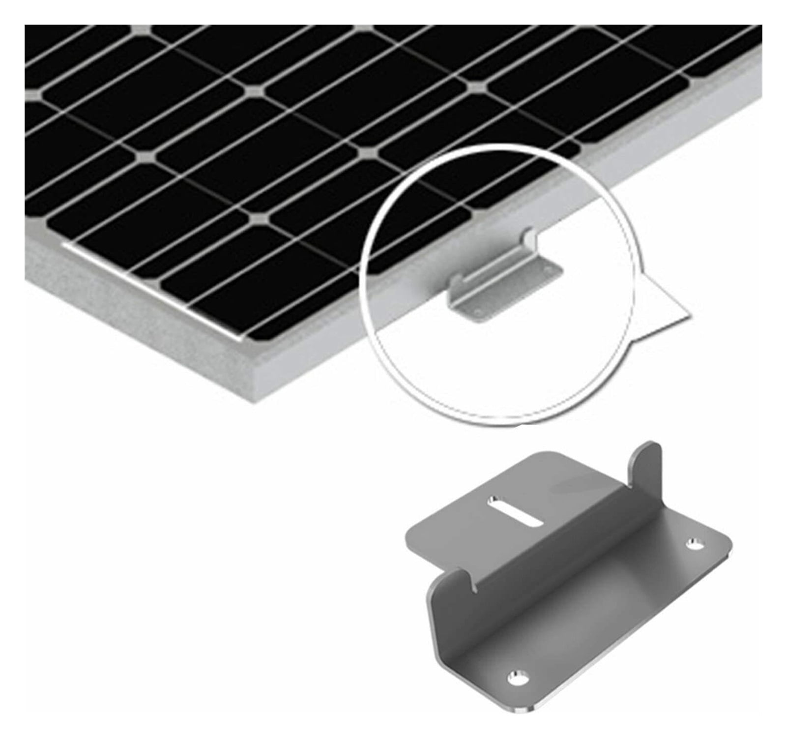 Solar Panel Aluminum Alloy Bracket Photovoltaic Z-Type Aluminum Alloy Bracket RV Yacht Panel Bracket ,Install Anywhere You Want