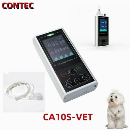 Veterinary ETCO2 Capnograph Respiration Rate End-tidal CO2 Animal patient Monitor CA10S-VET with sampling tube