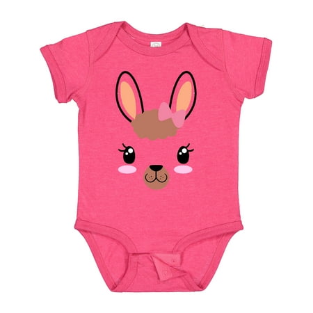 

Inktastic Easter Cute Llama Face Girl with Pink Bow Gift Baby Boy or Baby Girl Bodysuit