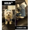 thumbnail image 3 of Chaqueta vaquera vintage moderna, mono de mezclilla azul para perro pequeño (L), 3 of 5