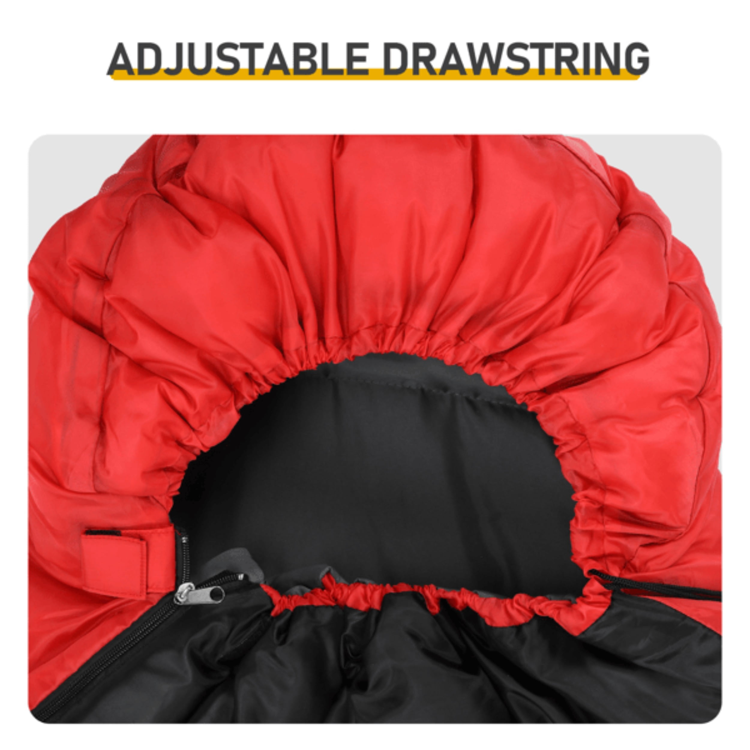 Red Waterproof Envelope-style Sleeping Bag, Compact and Lightweight Sleeping Bag, with A Storage Bag, Easy To Clean, Small and Portable, Suitable for Outdoor Hiking, Midday Rest, and Travel.