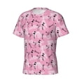 thumbnail image 3 of Yiaed Cartoon Poodle Dog Print Mens Short Sleeve Tight Fit T-Shirt, Crewneck Casual Tee-Large, 3 of 5