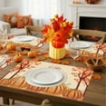 thumbnail image 4 of Costeam Vintage Pumpkin Fall Placemats 16.5x12.6 Inch Thanksgiving Harvest Table Mats, Reusable Washable Seasonal Table Decor, for Family Dinners Outdoor Parties Restaurant Catering, 4 of 6