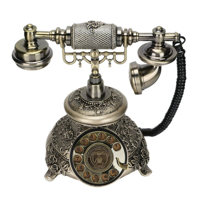 Teléfono de dial Giratorio Antiguo, Decoración Clásica de Teléfonos Fijos Europeos a la Antigua