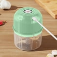 thumbnail image 5 of USB Rechargeable Garlic Press Grinder - 260mL Electric Garlic Chopper with Stainless Steel Blades, One-Button Operation, Easy Clean Design for Kitchen, Includes Charging Cable (Blue/Green/Mint), 5 of 8