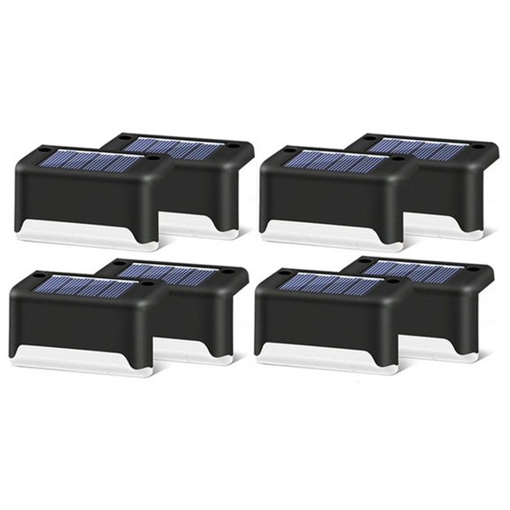 Solar Deck Lights,Miuline Solar Step Lights,Solar Powered Deck Lights 3 LED Stainless Steel Bright Weatherproof Outdoor Lighting For Stairs Fences Patio