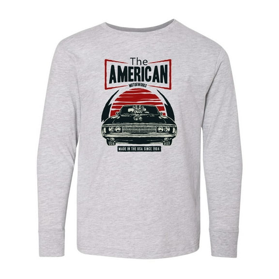 Inktastic American Muscle Car Long Sleeve Youth T-Shirt