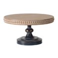 thumbnail image 5 of Tcbosik Cake Stand Fir Wood Cupcake Pedestal Stand with Beaded Trim, 14" Round Dessert Riser Cookie Serving Tray Vintage Pie Plate Holder Farmhouse Table Decor for Party Christmas, Brown and Black, 5 of 8