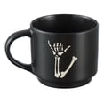 thumbnail image 4 of Halloween 12-Ounce Black Skeleton Hand Stoneware Stackable Mug Set with Iron Rack, by Way To Celebrate, 4 of 5