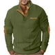 thumbnail image 2 of pstuiky camisas de manga larga para hombre, Blusa de manga larga con botones y cuello redondo de color liso para hombre salir tops m, 2 of 6
