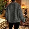 thumbnail image 5 of uublik Fleece Jacket Women Gray Open Front Long Cardigan Coat Warm Winter Outwear Jackets, 5 of 6