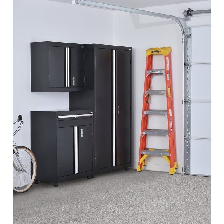 Hyper Tough 2 Shelf Plastic Garage Storage Cabinet 18.5Dx25.47Wx35