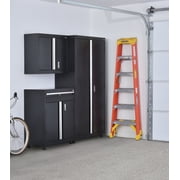 Muscle Rack 30W x 12D x 26H Welded Wall Mount Storage Cabinet - Matte Black Finish