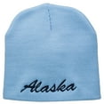 thumbnail image 5 of Alaska Embroidered Short Beanie - Lt Blue OSFM, 5 of 5