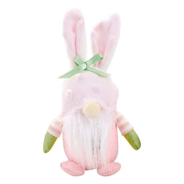 Decoraciones de Pascua para el Hogar, Conejo de Pascua Gnomos Ornamentos para la Decoración de la Mesa, Muñeca sin Rostro de 17 cm Conejo Gnomos de Pascua, Decoración de Vacaciones de Primavera
