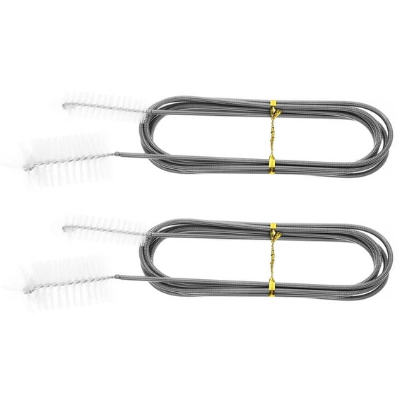 FOMIYES 2pcs Long Pipe Cleaner Tube Cleaning Brush Drain Cleaning Tool Pipe Brush For Fridge Plumbing