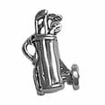 thumbnail image 1 of Sterling Silver 24" 1mm Box Chain 3D Golf Bag Cart Pendant Necklace, 1 of 2