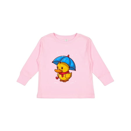 

Inktastic Rainy Ducky Gift Toddler Boy or Toddler Girl Long Sleeve T-Shirt