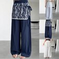 thumbnail image 2 of Liyamei Girls Casual Pants with Solid Color and Elastic Waist for Summer Daily Wear Size 8-14 Years, 2 of 5