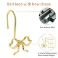 thumbnail image 6 of Dznils Bow Shower Curtain Hooks Rings, Rustproof Metal Shower Hooks, Set of 12, Gold, 6 of 12