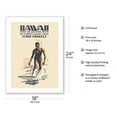 thumbnail image 2 of Hawaii direct from Los Angeles - the Southern Route on LASSCO Luxury Liners (SS City of Honolulu) - Surfer - Vintage Hawaiian Travel Poster c.1950s - Fine Art Matte Paper Print (Unframed) 18x24in, 2 of 4