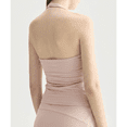thumbnail image 3 of VYANTA Women's Pink Halter Crop Tank Top, Open Back, Slim Fit, 3 of 10