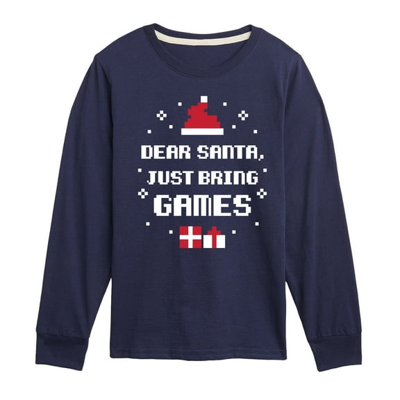Instant Message - Bring Games Christmas - Toddler & Youth Long Sleeve Graphic T-Shirt