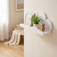 thumbnail image 1 of Estante de pared con forma de nube | Organizador flotante de madera para pared | Estante de almacenamiento estilo Instagram para recibidor, sala de estar | Guarda llaves, plantas y adornos, 1 of 6