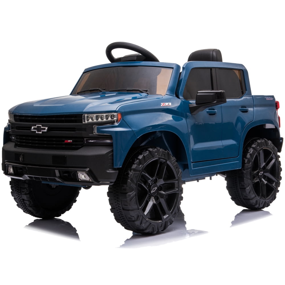 uhomepro Blue 12 V Chevrolet Silverado Powered Ride-On with Remote Control