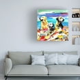 thumbnail image 4 of Canvas Wall Art - Ivan Guaderrama 'Joyful Journey of Three' Wall Art for Living Room, Bedroom, or Office Décor by Trademark Fine Art - 35 x 35 Inches, 4 of 4
