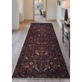 thumbnail image 2 of Bloom Rugs Washable Non-Slip 7 ft Runner - Burgundy Traditional Bordered Runner for Entryway, Hallway, Bathroom, and Kitchen - Exact size: 2.5' x 7', 2 of 10
