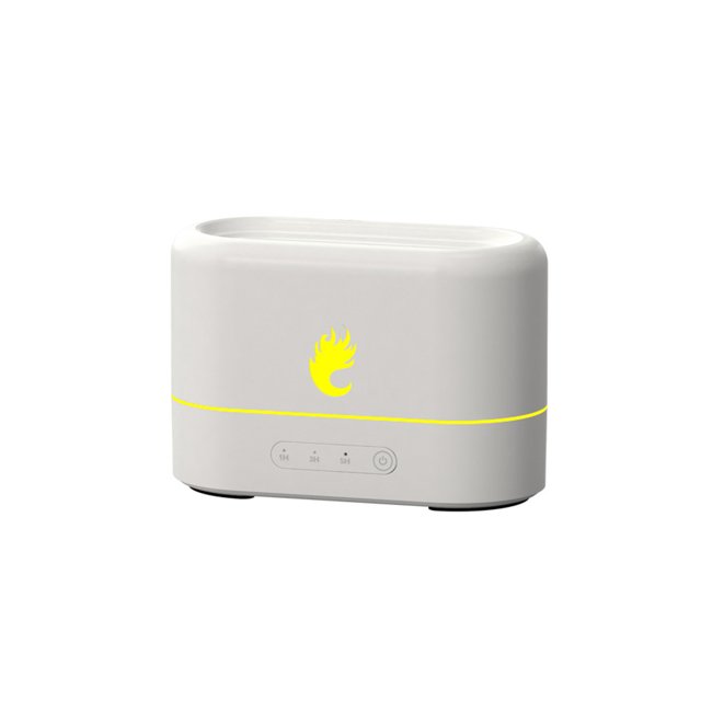 Ounissouiy Equipo humidificador de llama para en interiores, difusores de aromaterapia para oficina, difusor de Aroma de aceite esencial, nebulizador de Electrodomésticos Blanco Ounissouiy HA064991-02