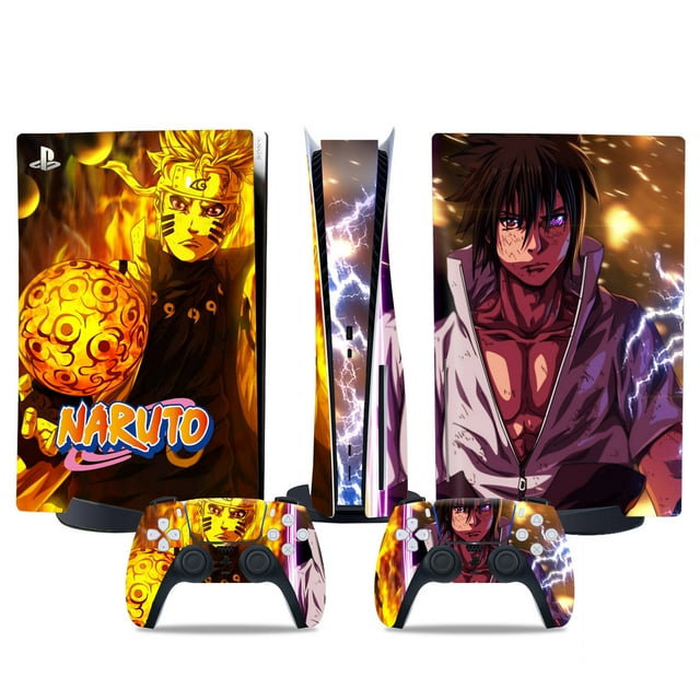 Autocollant version Lecteur Optique PS5, Peau cool PS5, Poignée de Manette, pour console et Manette PS5, NARUTO