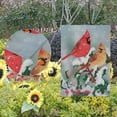 thumbnail image 2 of Welcome Winter Cardinal Red Bird Holly Berry Branches Double Sided Flags 12" x 18" Christmas Snowflake Small Garden Flag Banner Yard Outdoor Xmas Decoration, 2 of 6