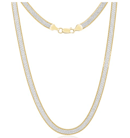 925 Two Tone Sterling Silver 4.5MM or 5 