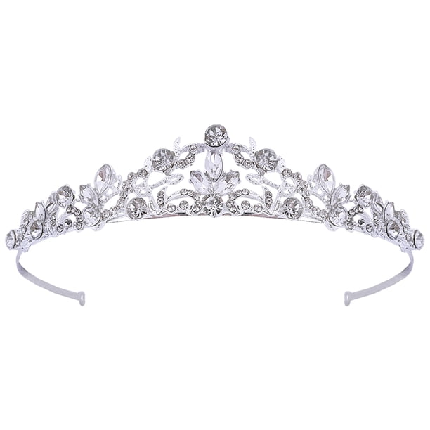 KAKOWELY Tiara de cumpleaños con corona de diamantes de imitación para boda, diadema de diamantes de imitación de alta gama para niña