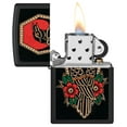 thumbnail image 5 of Zippo Crow Tattoo Design Black Matte Pocket Lighter, 5 of 6