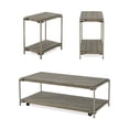 thumbnail image 2 of Roundhill Furniture Corbeta 3-Piece Metal Frame Wood Living Room Coffee Table and 2 Chairside Tables Set, Aged Graphite, 2 of 25