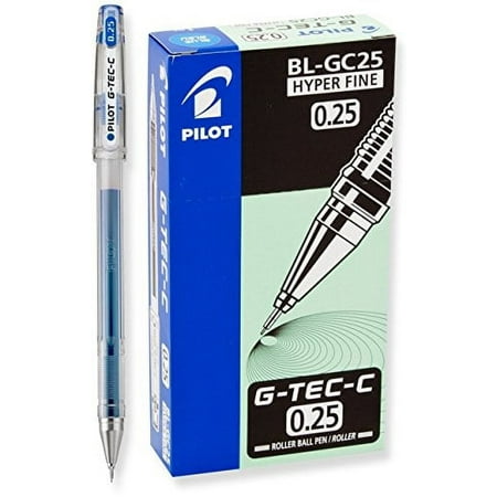 Pilot G-Tec-C Gel Rolling Ball Pens, Hyper Fine Point, Blue Ink 3-Dozen (35486)